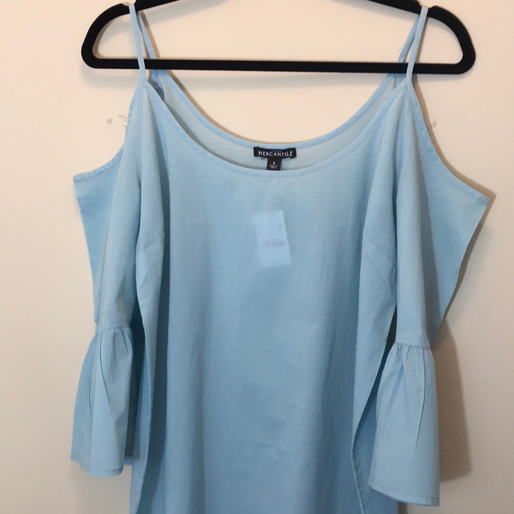 NWT J. Crew Light Blue “Cold-Shoulder” Dress